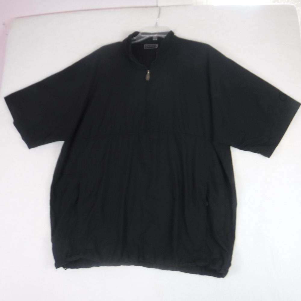 Sunderland Of Scotland Quarter Zip Windbreaker Mens XL Black Pullover Golf